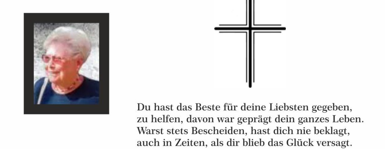 Hertha Stelzer R.I.P.